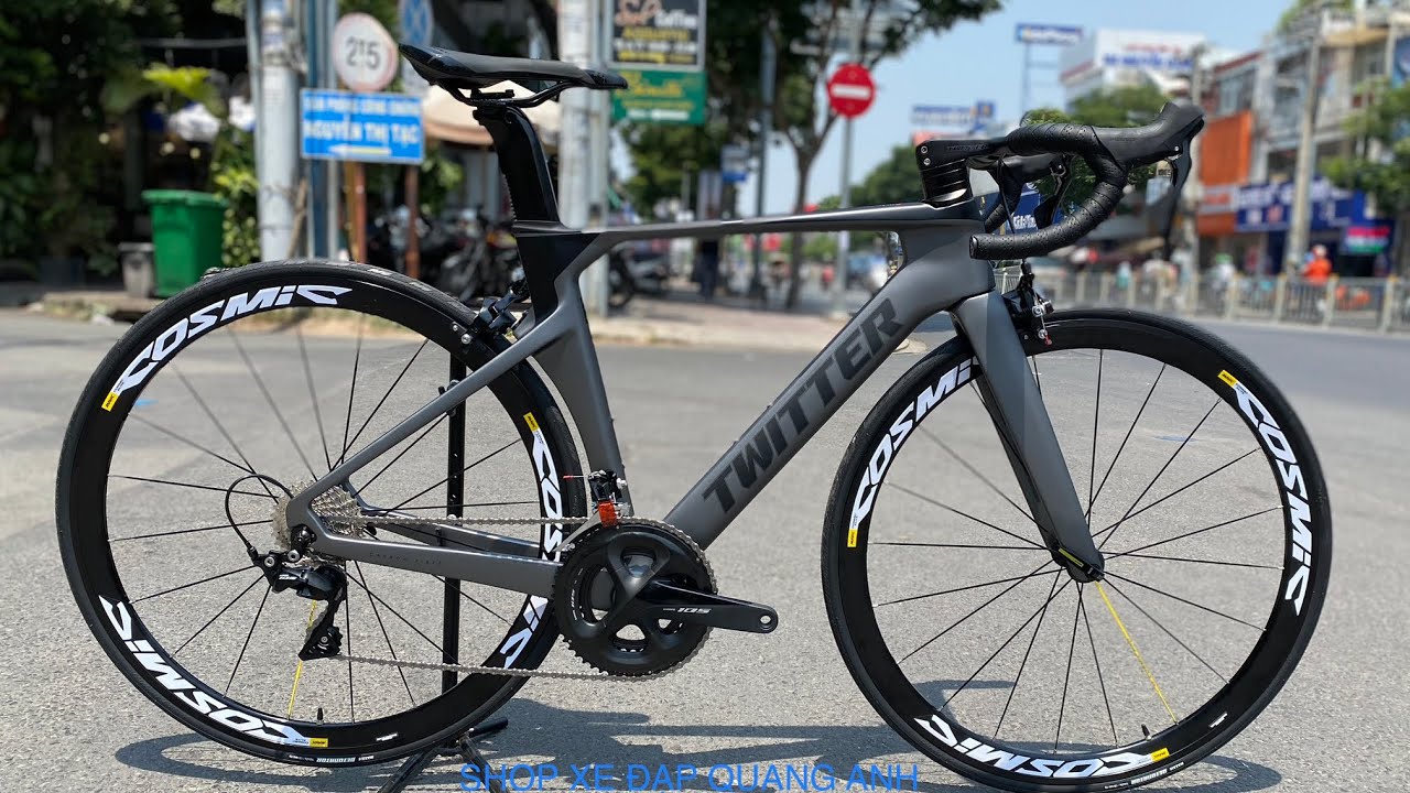 Review twitter r5 full group shimano 105 r7000 độ bánh nhôm mavic Quang ...