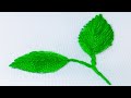 Beautiful Fly Stitch Leaf Embroidery 🌿| পাতা ভরাট সেলাই শেখা | Easy Leaf Filling Hand Embroidery 