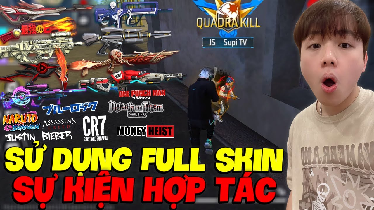 Supi Sử Dụng Full Skin Súng Trong Tất Cả Sự Kiện Hợp Tác Từ Trước Tới Nay Để Leo Thách Đấu Tử Chiến