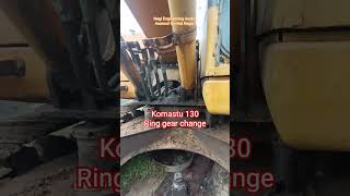 #komatsu 130 Ring gear change video #centre joint#swing device full work #swingmotor #Nagi