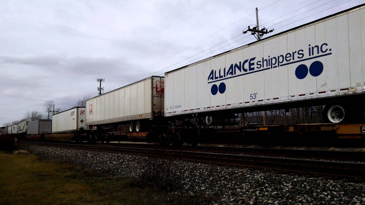Csx west bound stack train at cold-water road. - YouTube