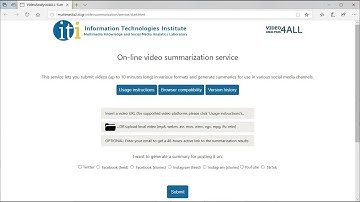CERTH ITI Video Summarization Service v1.0 (March 2020)