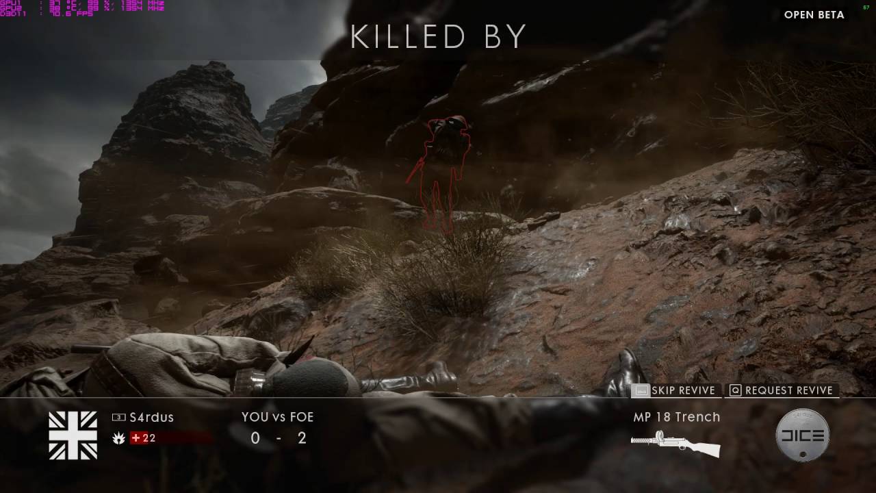 Battlefield 1 Open Beta Gameplay | Full HD | Ultra Settings | 65% Scaling | GTX960 SLI - 03