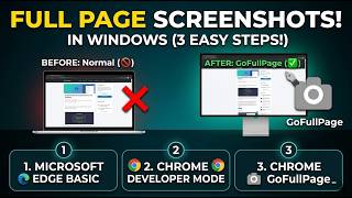 Full Page Screenshot in 1 Click ⚡ (Edge + Chrome Hidden Feature)