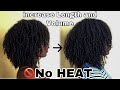 How to Stretch and Shape a Wash and Go WITHOUT HEAT? | Increase length and reduce shrinkage