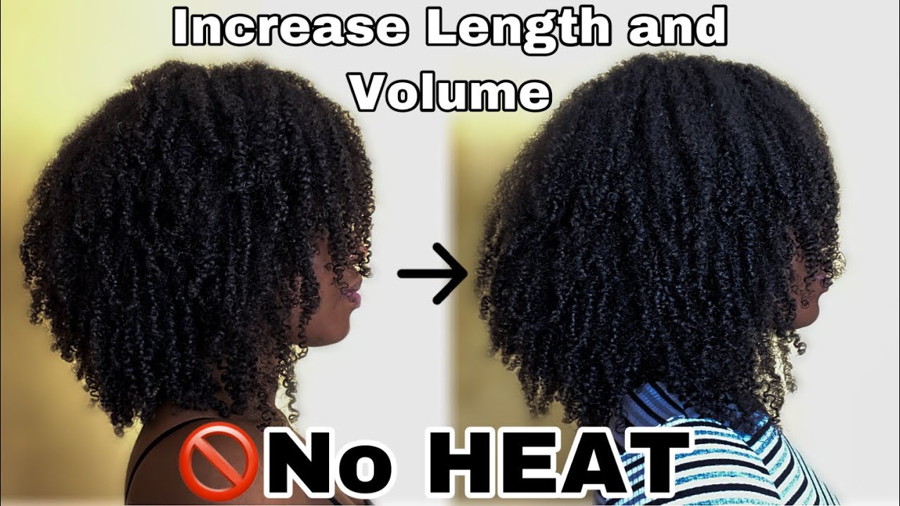 How to Stretch and Shape a Wash and Go WITHOUT HEAT? Increase length