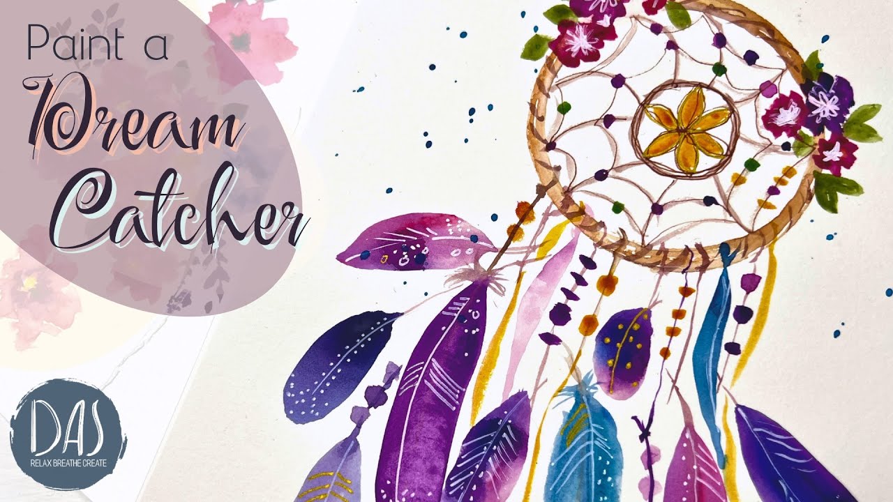 DREAM CATCHER Watercolor Painting Tutorial For Beginners: Learn Watercolor  Techniques and Secrets 