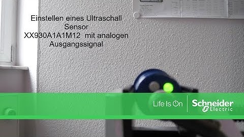 Einstellen eines Ultraschall Sensors XX930A1A1M12 mit analogen Ausgangssignal