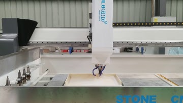 Stone CNC working center with automatic tool changer working video