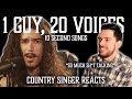 Country Singer Reacts To One Guy 20 Voices (Michael Jackson, Post Malone, Roomie & MORE)