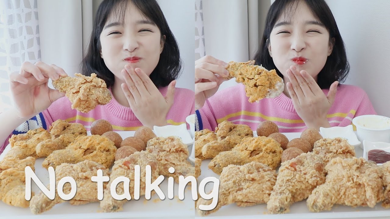 뿌링클치킨과 bhc후라이드 치킨 먹방 _ No bgm, 노토킹 먹방