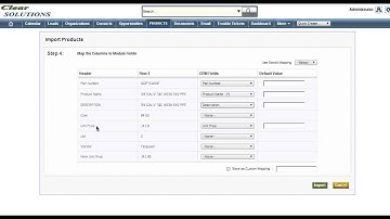 vTigerCRM Product Import