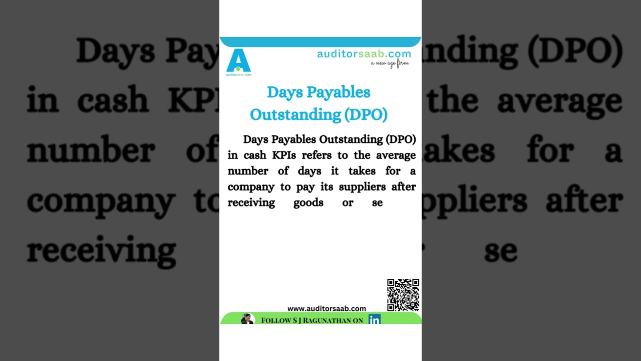 Days Payable Outstanding DPO  