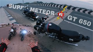 GT 650 vs SUPER METEOR 650 🔥 #gt650 #supermeteor650 #explore #viral