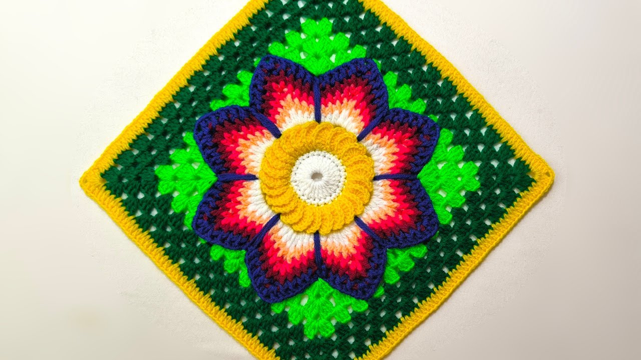 🔥 EASY 🔥 Beautiful Square Crochet Pattern | Flower-Inspired Granny Square Design 🌸 