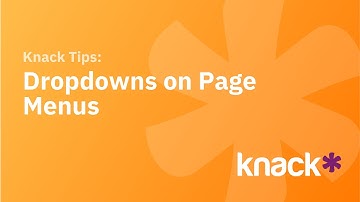 Knack Tip: Dropdowns on Page Menus