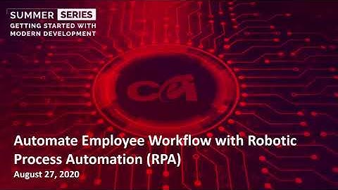 Automate Employee Workflow with Robotic Process Automation RPA
