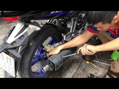 Video Exciter 150 gắng pô tăng giả zin giúp xe chạy mượt hơn... - youtube