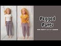 DIY Curvy Doll Clothes | Pegged Pants Sewing Tutorial from Fabric Scraps