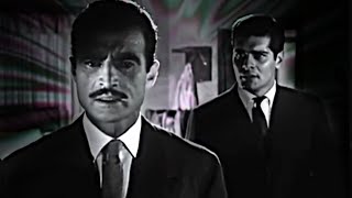 مشهد من فيلم غرام الاسياد بين أحمد مظهر و عمر الشريف