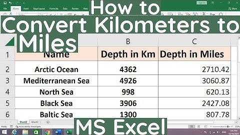How to Convert Kilometers to Miles in MS Excel | How to Convert Km to Miles in Excel | km to mi