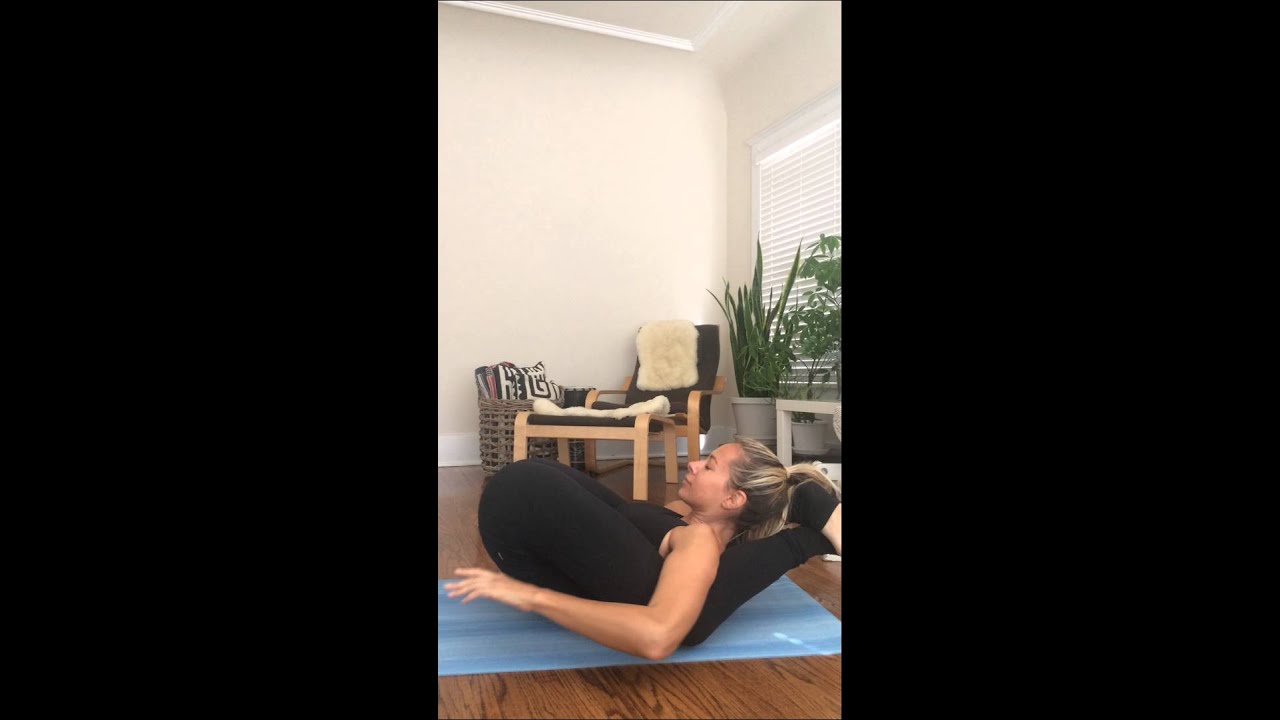 Caucasian Woman in Sportswear Performs Yoga Yoganidrasana, Yogic Sleep Pose  Stock Video - Video of gymnastics, female: 228498781