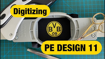 Digitize with me a simple Logo 👨‍💻💻 ~ BVB09 ~ Brother PE Design 11