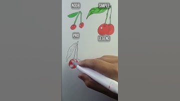 Draw Cherries! #art #drawing #shorts #cherry #howtodraw #easydraw
