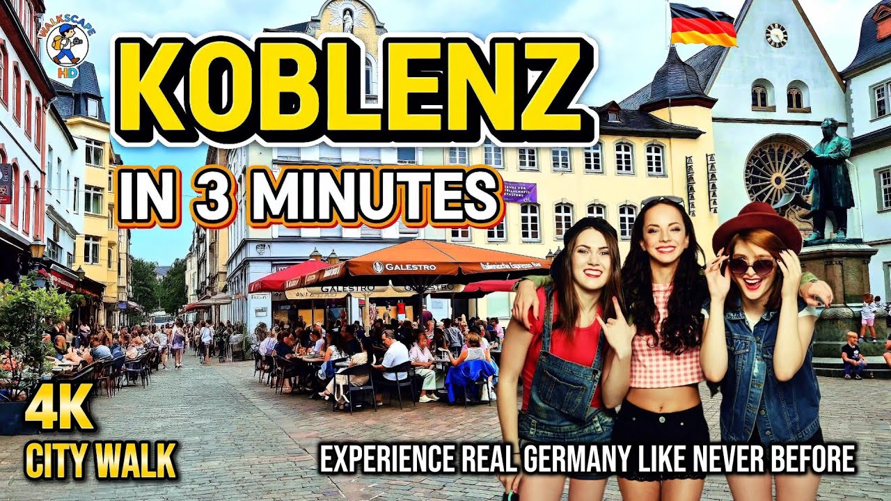 Koblenz 🇩🇪 in 3 Minutes | 4K City Walk Teaser (Rhine & Moselle)