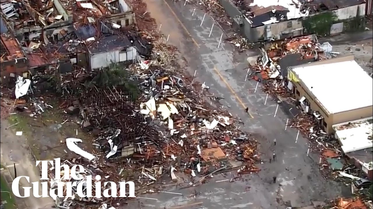 Aerial footage shows destruction in wake of Oklahoma tornadoes - YouTube