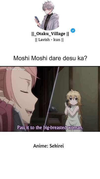 Moshi Moshi Dare Desu ka ? 😂😂 #anime #shorts