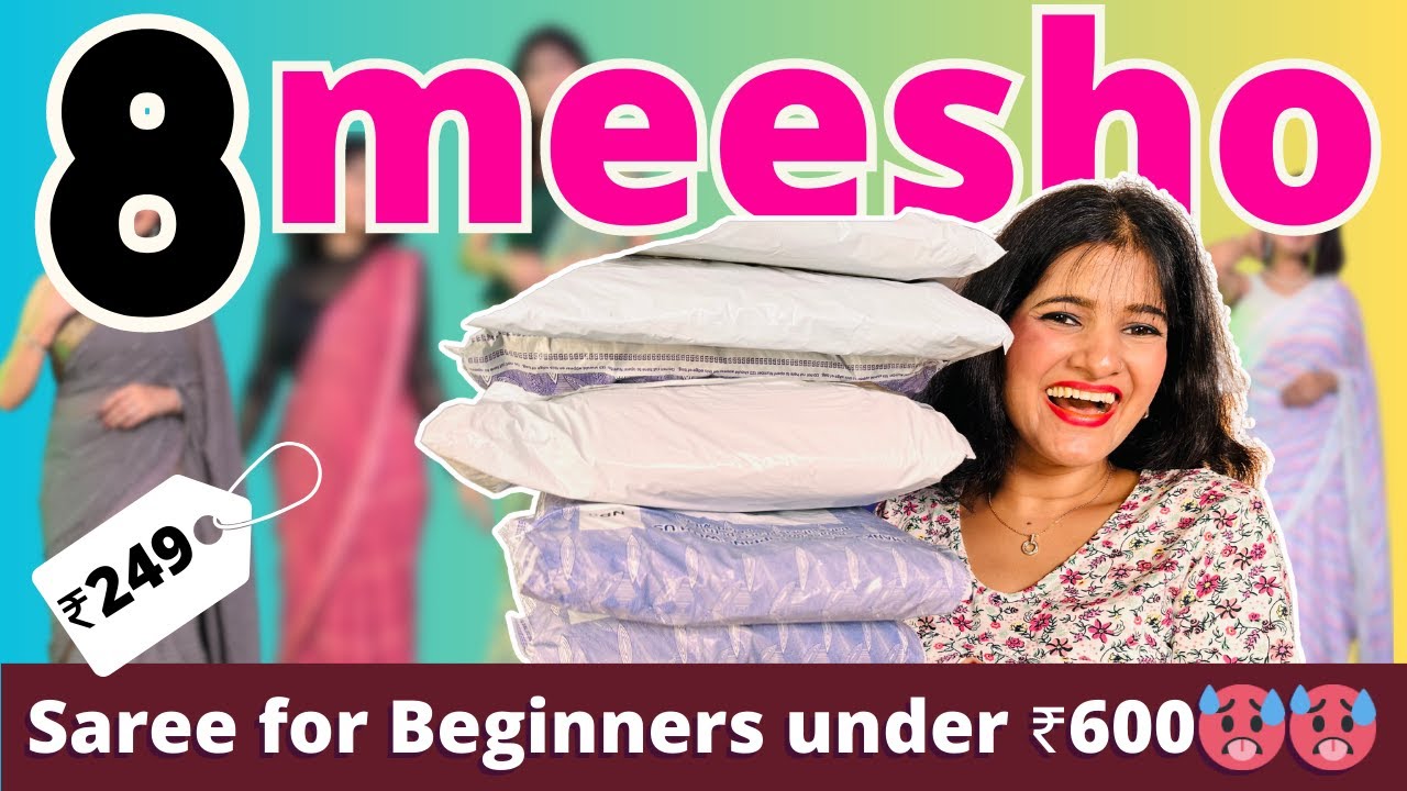 meesho saree haul ₹249, meesho cotton saree haul, meesho net saree