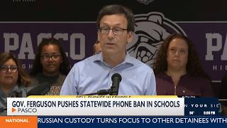 Governor Bob Ferguson in Pasco to talk about his banning cell phones in school proposal