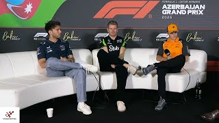 F1 Pre-Race Press Conference Azerbaijan GP2025 | Pierre Gasly, Nico Hülkenberg, Oscar Piastri