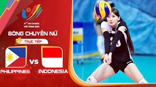 Bóng chuyền nữ | Philippines vs Indonesia 🔴Trực Tiếp các môn thi đấu SEA Games 31
