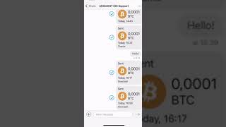 Bitcoin in ADAMANT iOS app screenshot 4