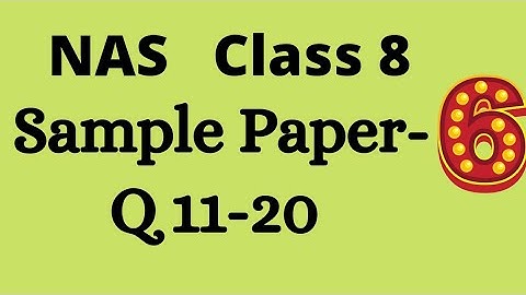 Q11-20 / NAS sample paper 6/ Class 8