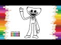 Huggy Wuggy speed coloring :) #asmr #relaxing #kids #huggywuggy #coloring #howto