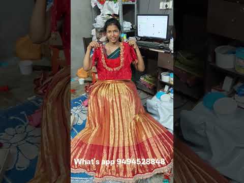 🥳 iron  pleated lehenga with maggam blouse🥳9494528848