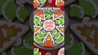 Gingerbread House Cookie Platter for Christmas | Cookie Decorating with Royal Icing