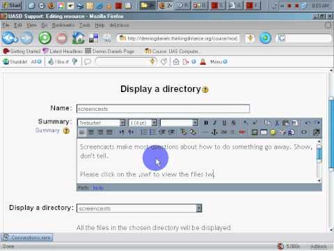 Tutorial Moodle Editing a Resource