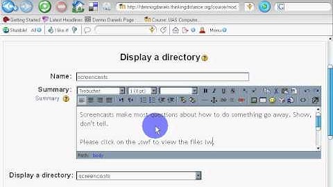 Tutorial Moodle Editing a Resource