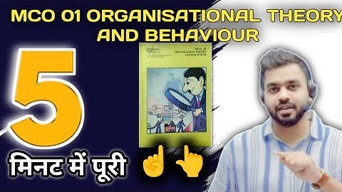 MCO-01 IGNOU | June 2024 | MCOM | @Ignoupathways_1196