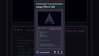 Animated 3D Christmas Tree in HTML & CSS!🌟💻#coding#shorts#viral#animation#christmas#css#html#ai#tech
