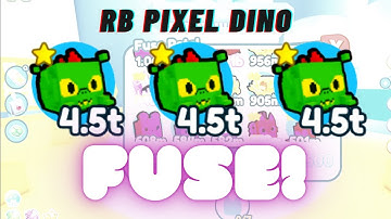 What happens if you fuse 3 Rainbow Pixel Dino ? | Pet Simulator X - Pixel Update
