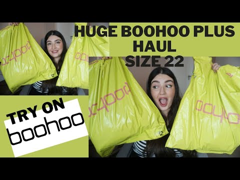 boohoo black plus size dress