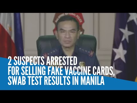 2 suspects arrested for selling fake vaccine cards, swab test results in Manila