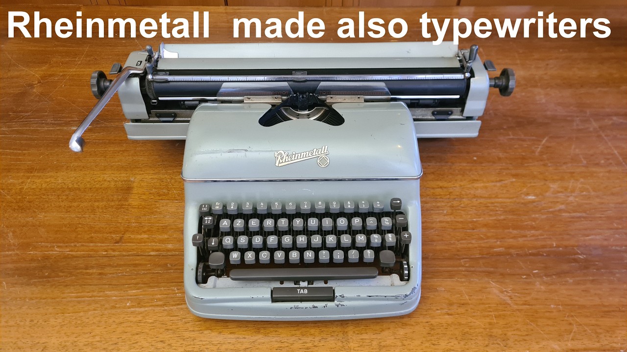 スウェーデン軍　タイプライター Typewriter Rheinmetall GS (1957) story, curiosities, how use it