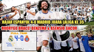 MADRID JUARA LALIGA🏆Madrid Hajar Espanyol 4-0😍Pesta Juara Pemain Madrid🥳Rodrygo Brace🔥 Next UCL👊