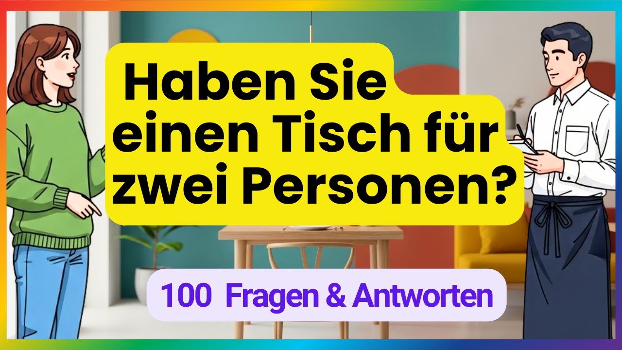 Meistere das Restaurant auf Deutsch! | 100 Dialoge zum Deutsch lernen (A1-A2)
